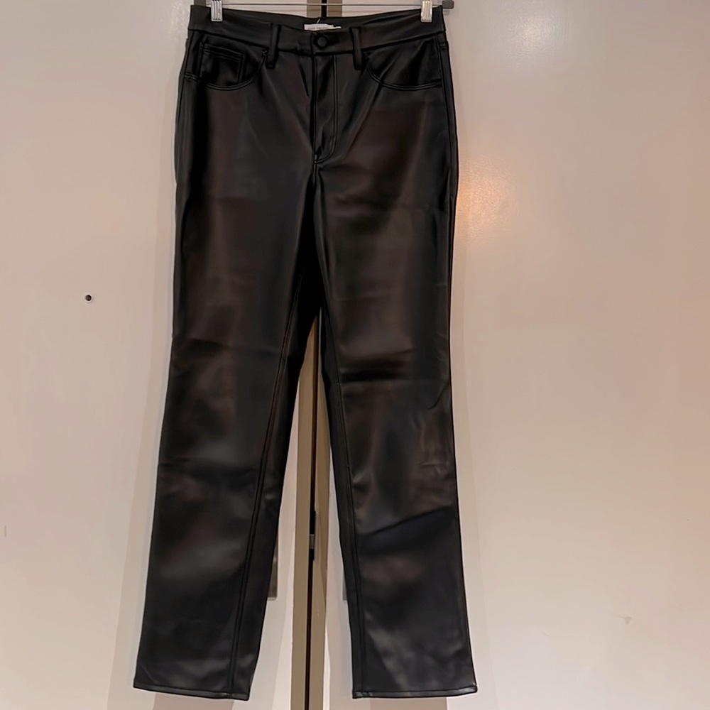 Good American Vegan Leather Jeans